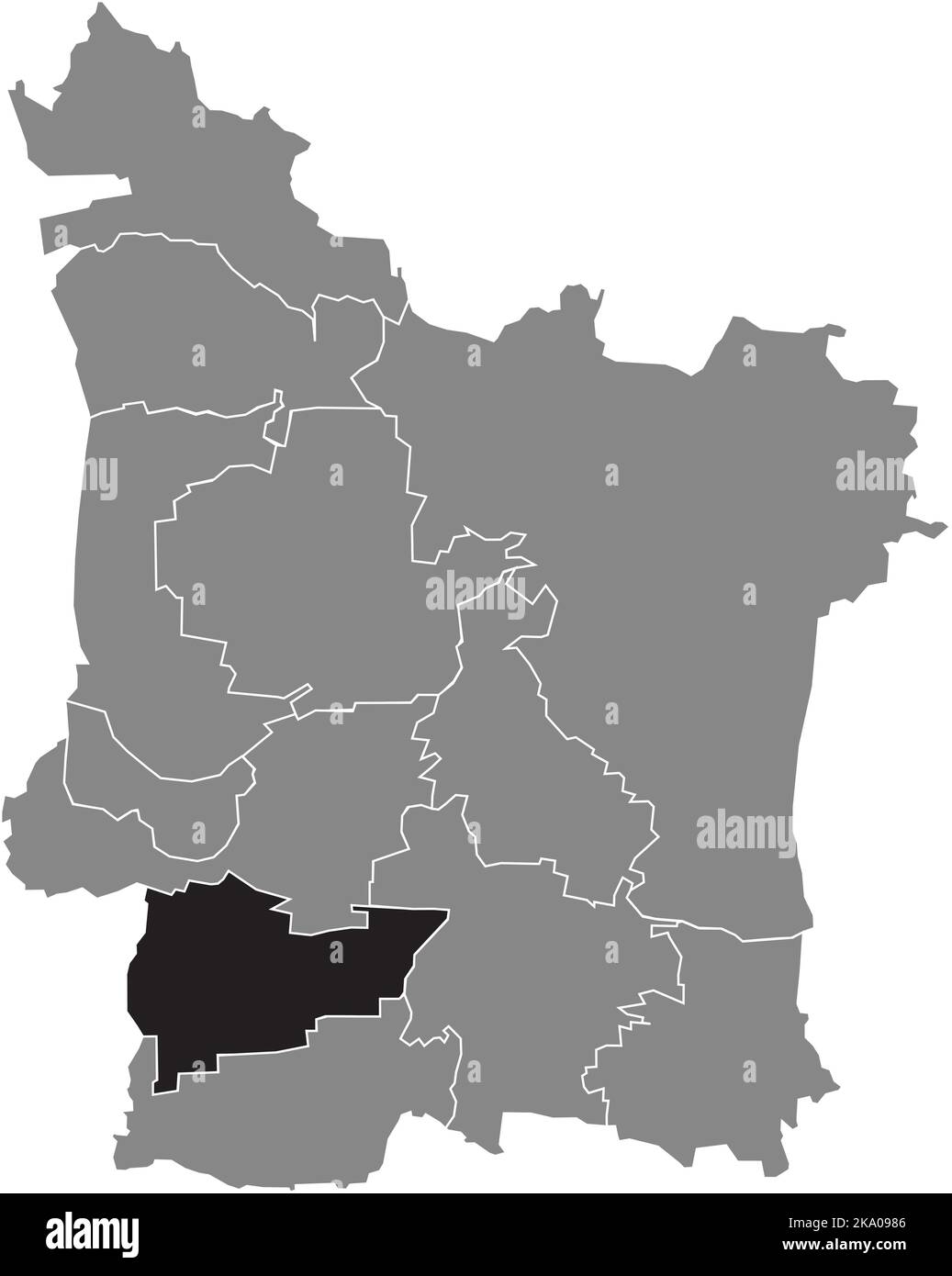 Lageplan des KREISES KRIEGENBRUNN, ERLANGEN Stock Vektor