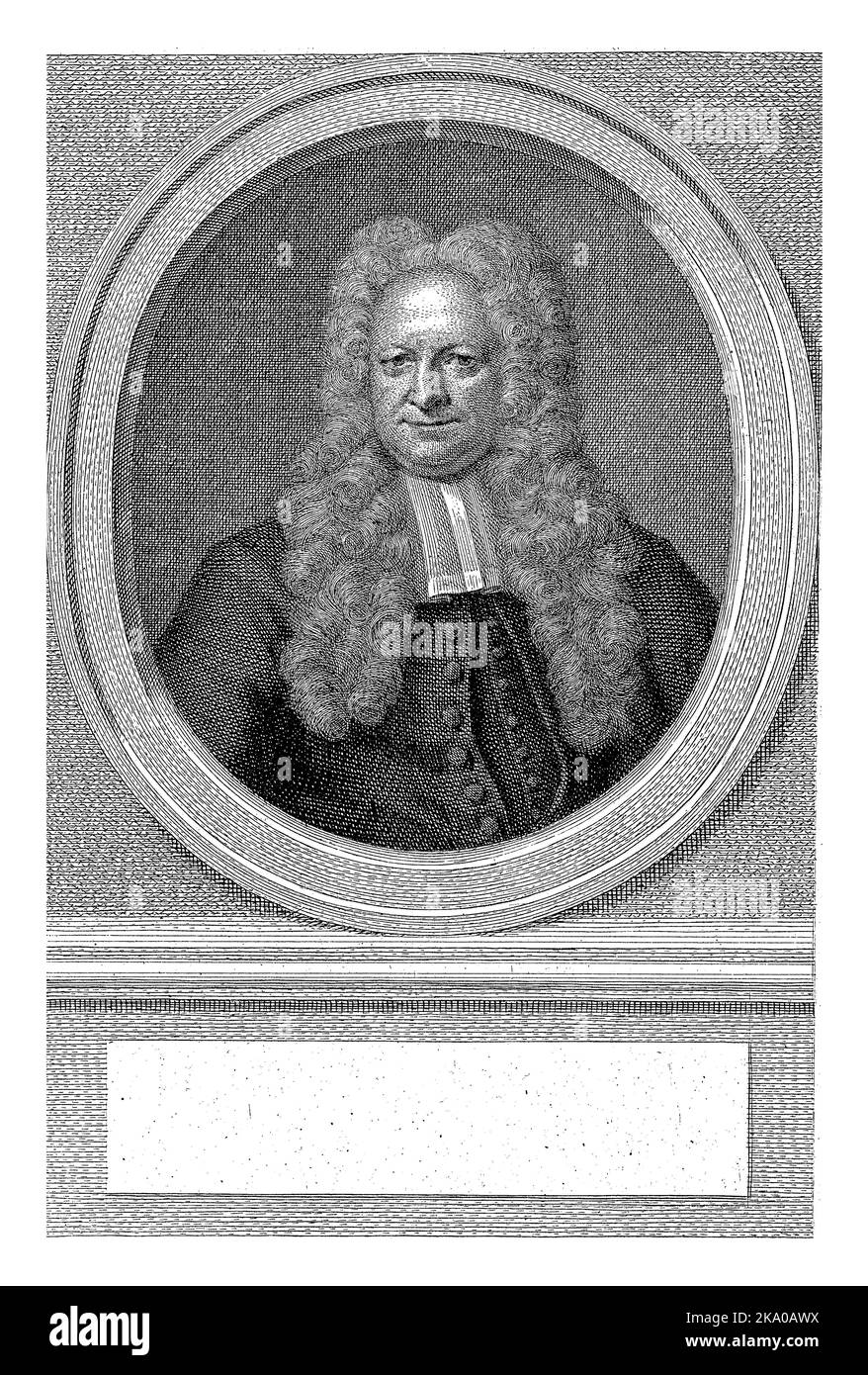 Büste von Lieve Geelvinck in einem Oval. Das Porträt ruht auf einem Sockel mit einem leeren Feld für seinen Namen. Stockfoto