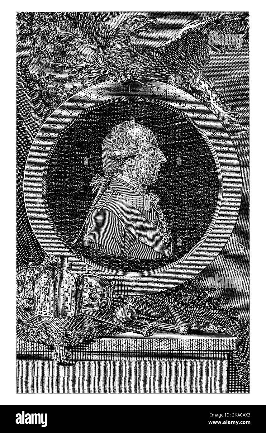 Porträt von Kaiser Joseph II., Johann Ernst Mansfeld, 1781 Stockfoto