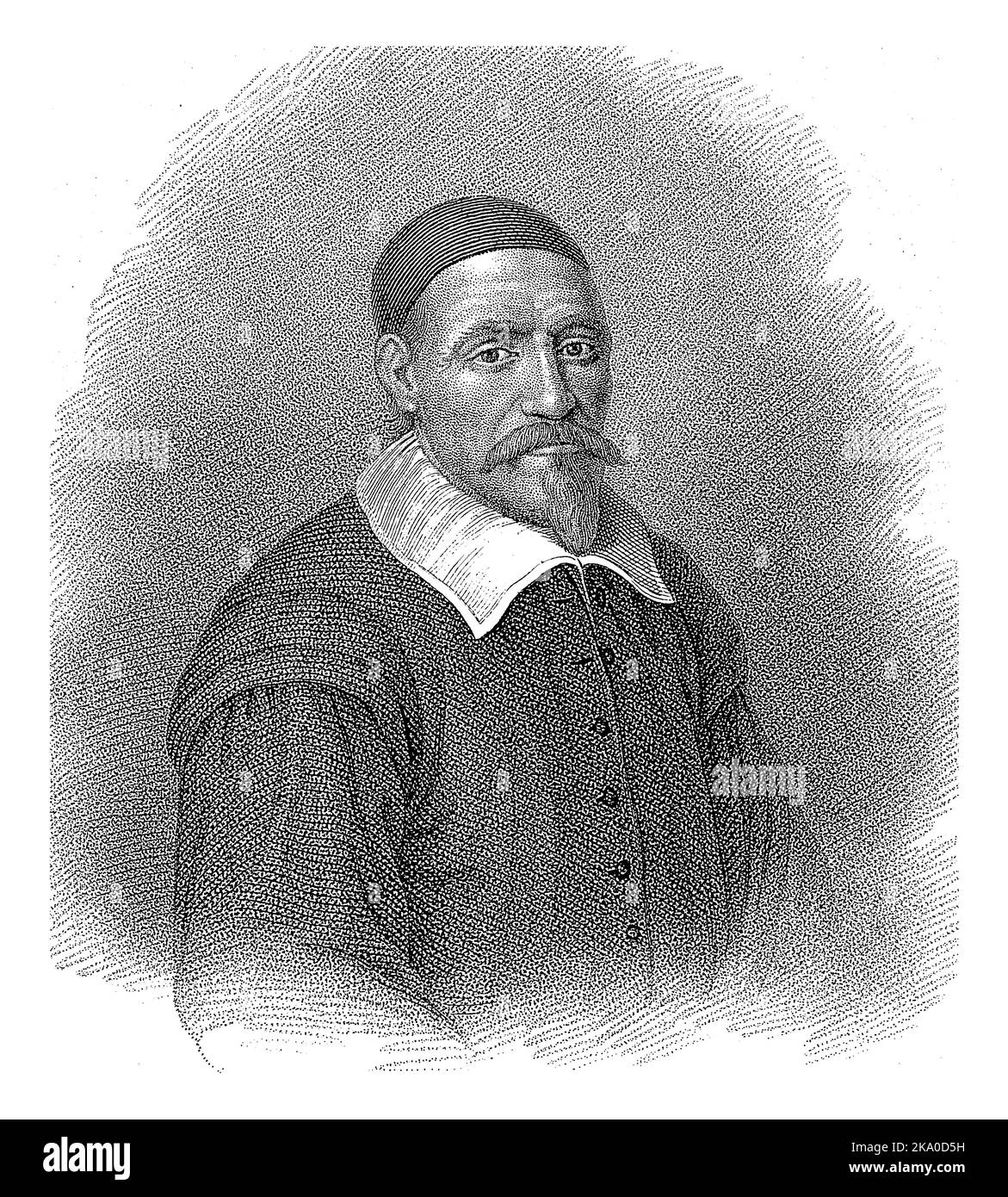 Porträt von Alexander Petri, Philippus Velijn, 1832 Porträt von Alexander Petri, siebzehnten Jahrhundert schottischer Geistlicher in Rotterdam. Stockfoto