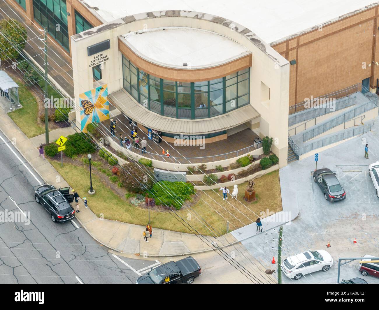 Atlanta, Georgia Vereinigte Staaten - 10312022: Luftaufnahme der brasilianer, die für die Präsidentschaftswahl gestimmt haben Stockfoto