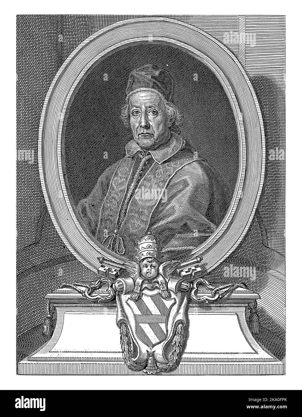 Porträt von Papst Clemens XII., Gasparo Massi, nach Antonio David, 1730 - 1731 Stockfoto