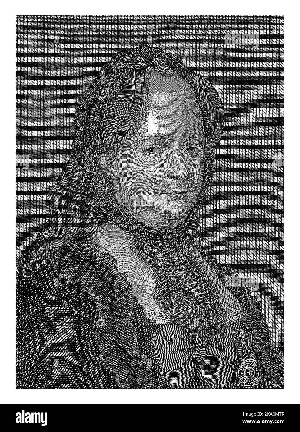 Porträt von Maria Theresia von Österreich, Paolo Caronni, 1789 - 1842 Stockfoto