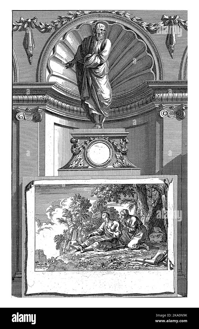 H. Gregorius von Nazianze dem Jüngeren, Kirchenvater, Jan Luyken, nach Jan Goeree, 1698 die Heilige Kirche Vater Gregor von Nazianze dem Jüngeren, Standi Stockfoto