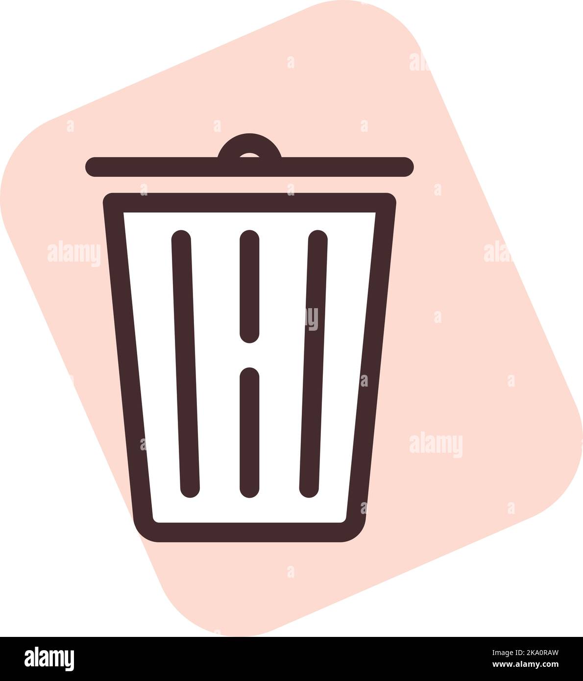 Social Media löschen Symbol, Illustration, Vektor auf weißem Hintergrund. Stock Vektor