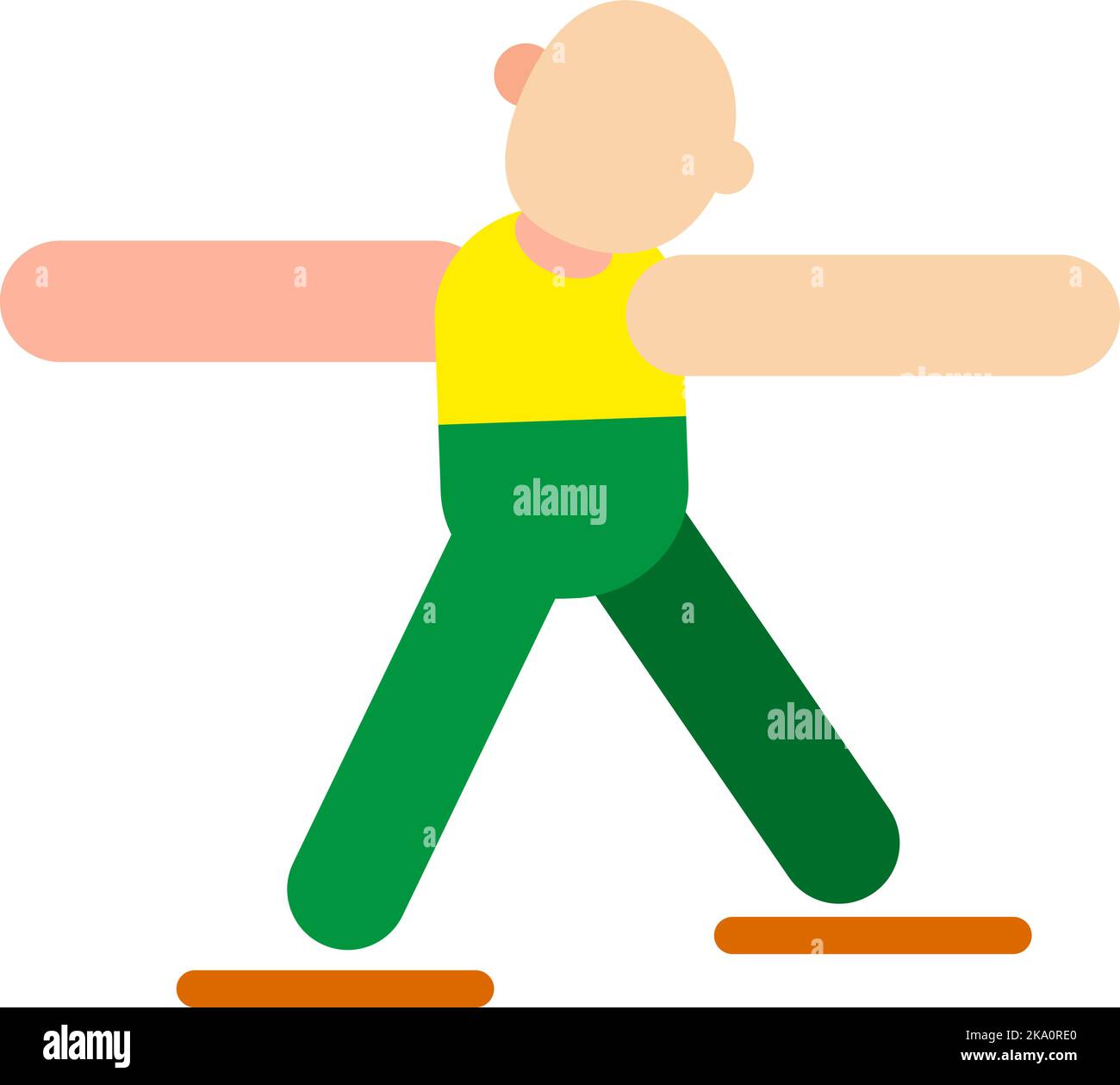 Workout-Aktivität, Illustration, Vektor auf weißem Hintergrund. Stock Vektor