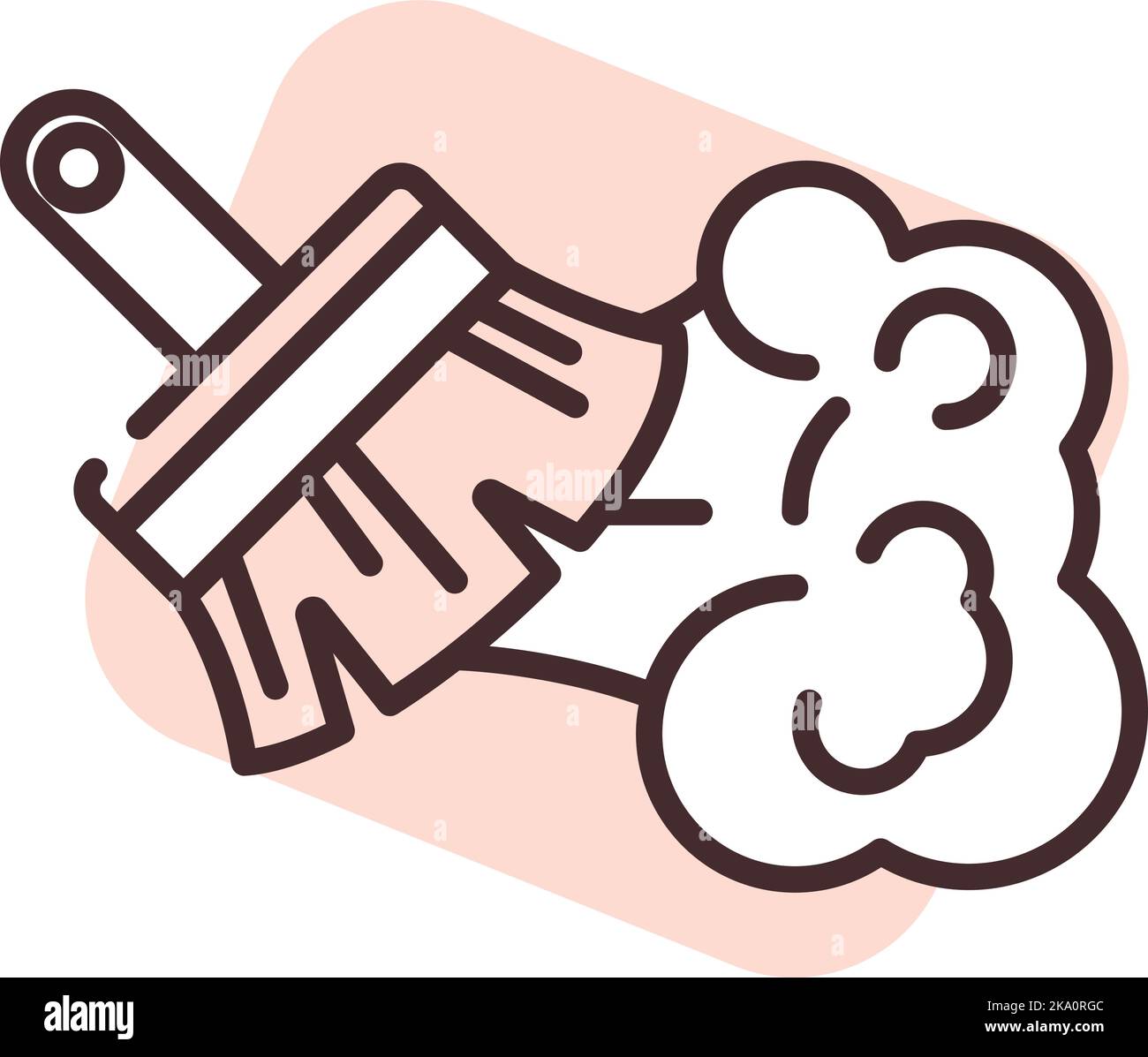 Stauballergie, Illustration oder Symbol, Vektor auf weißem Hintergrund. Stock Vektor