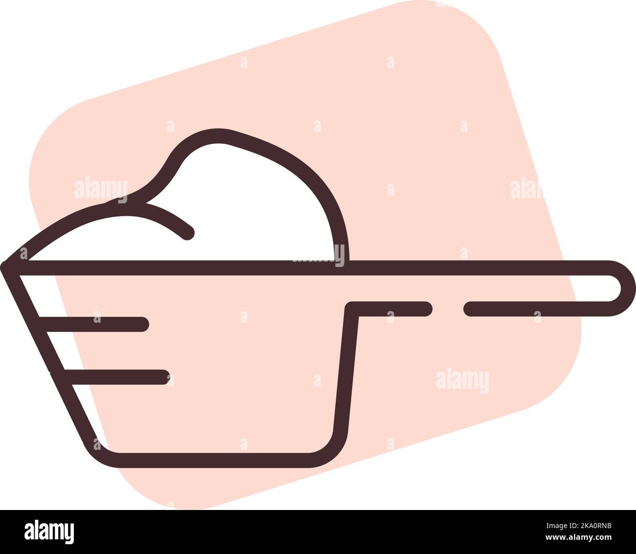 Allergie auf Zucker, Illustration oder Symbol, Vektor auf weißem Hintergrund. Stock Vektor