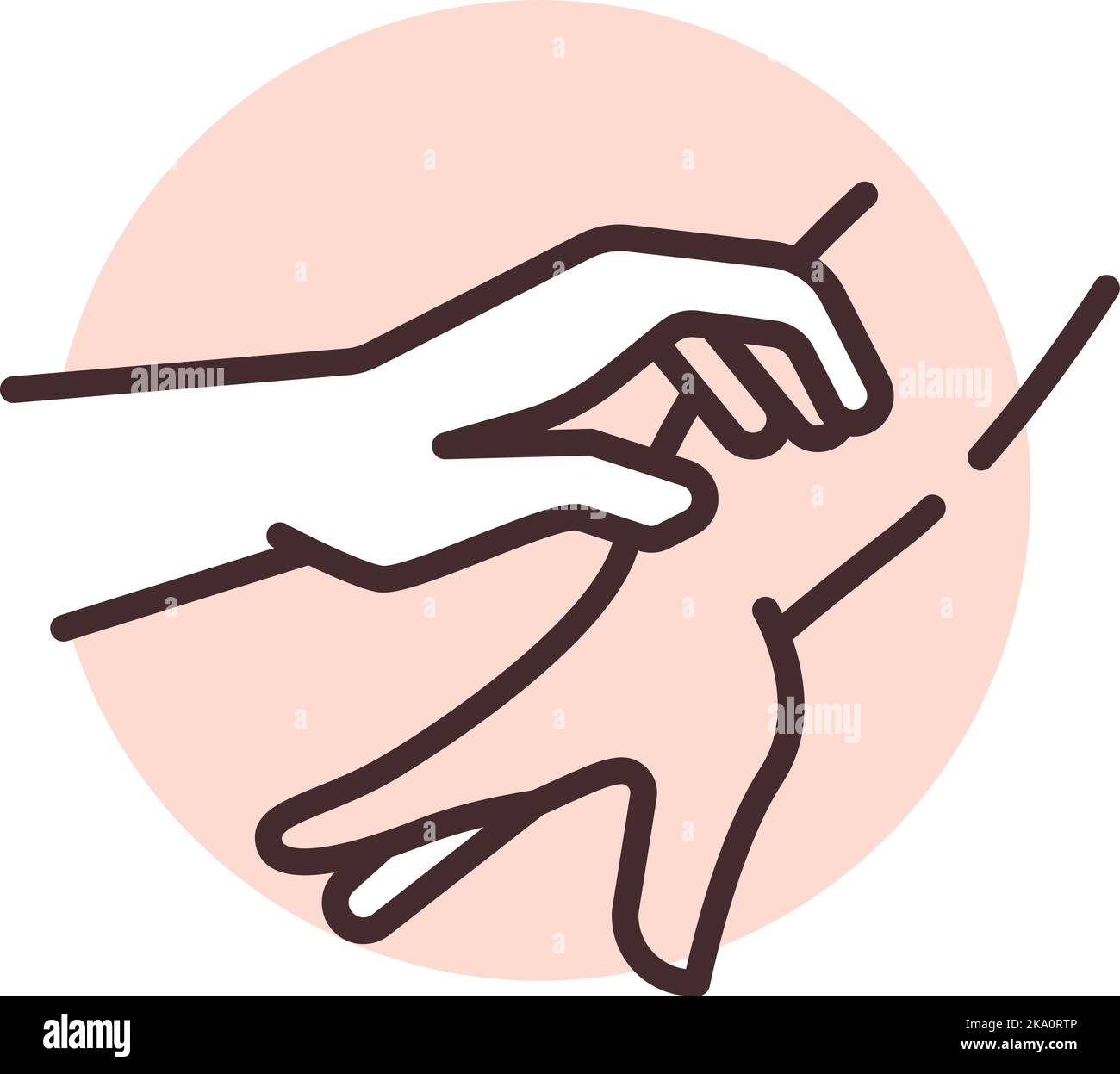 Allergie auf der Haut, Illustration oder Symbol, Vektor auf weißem Hintergrund. Stock Vektor