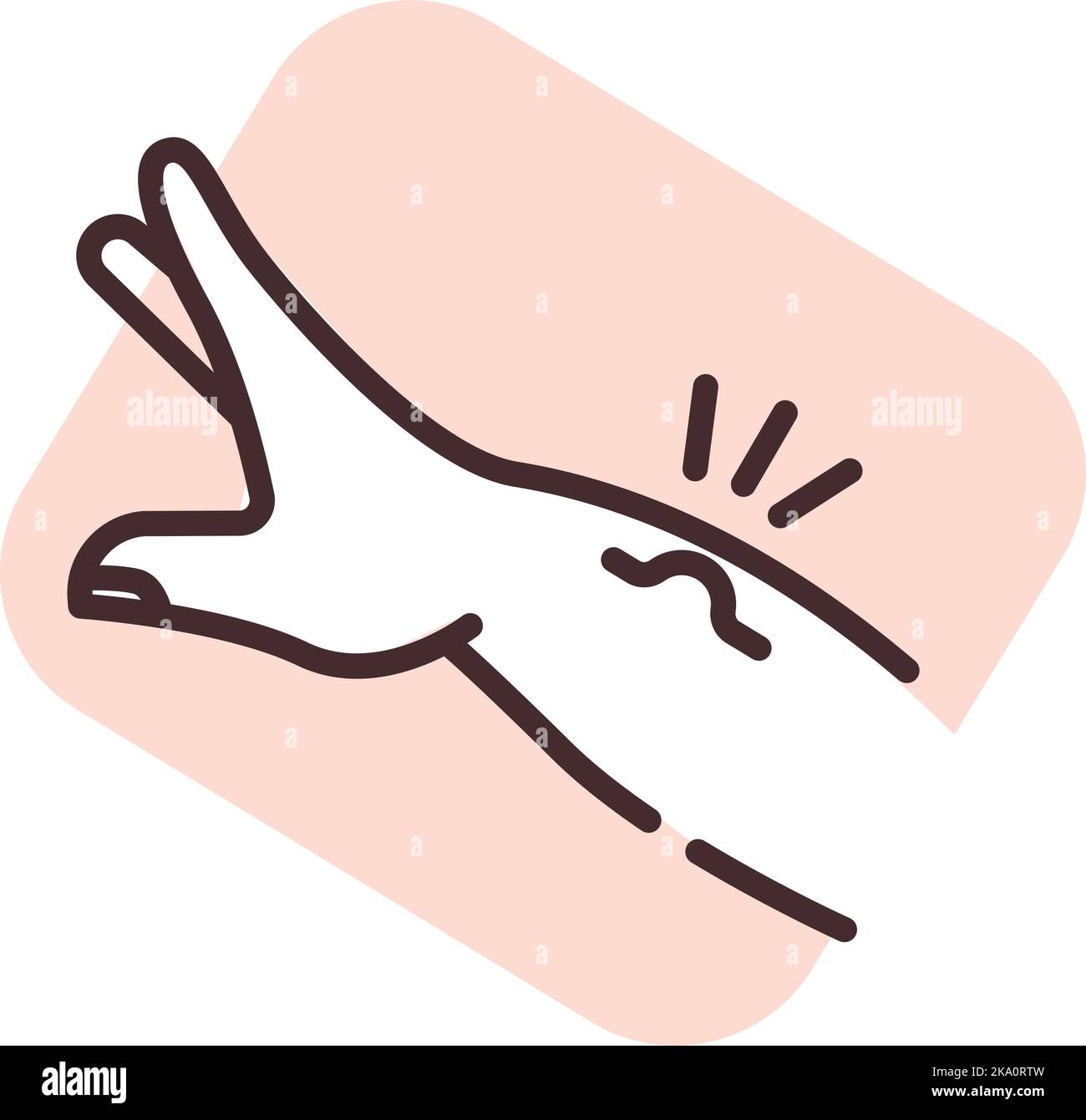 Allergie auf der Haut, Illustration oder Symbol, Vektor auf weißem Hintergrund. Stock Vektor