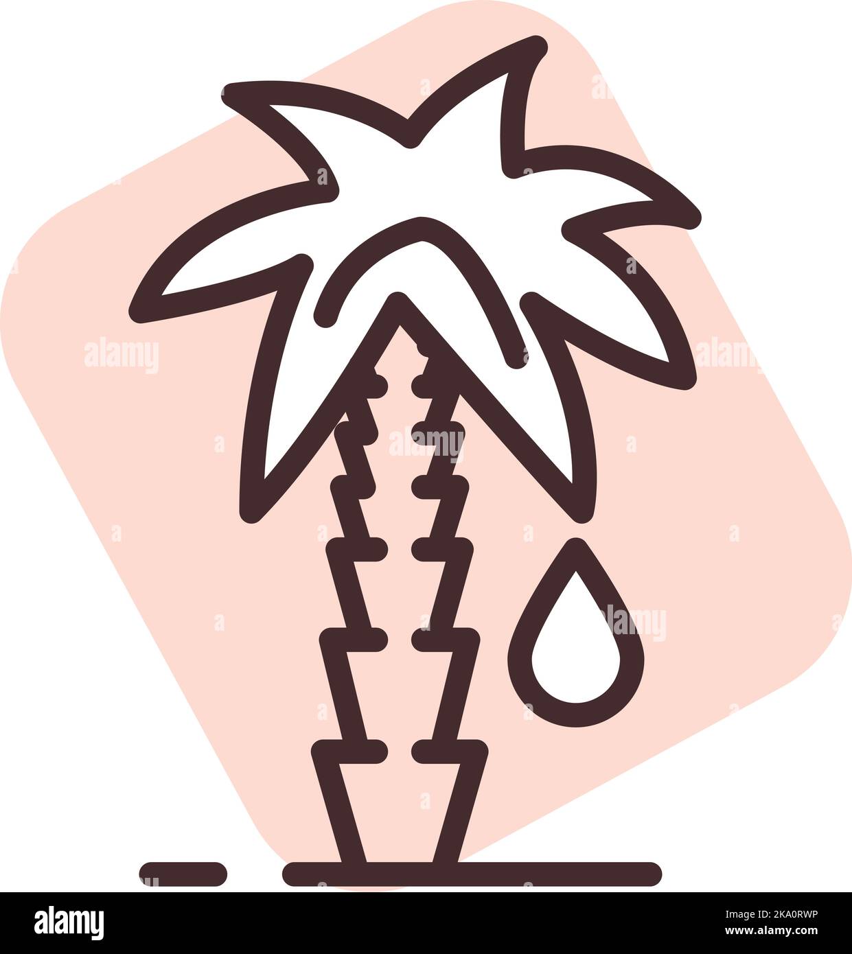 Palmöl-Allergie, Illustration oder Symbol, Vektor auf weißem Hintergrund. Stock Vektor