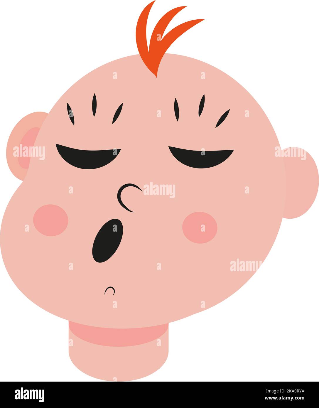 Babystimmung singt, Illustration oder Symbol, Vektor auf weißem Hintergrund. Stock Vektor