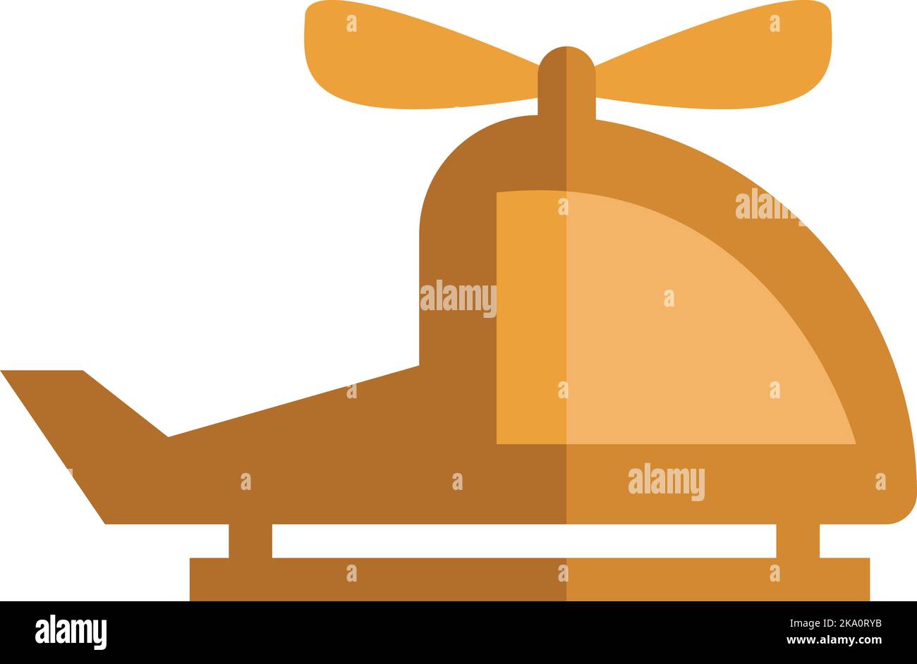 Armeehubschrauber, Illustration oder Symbol, Vektor auf weißem Hintergrund. Stock Vektor