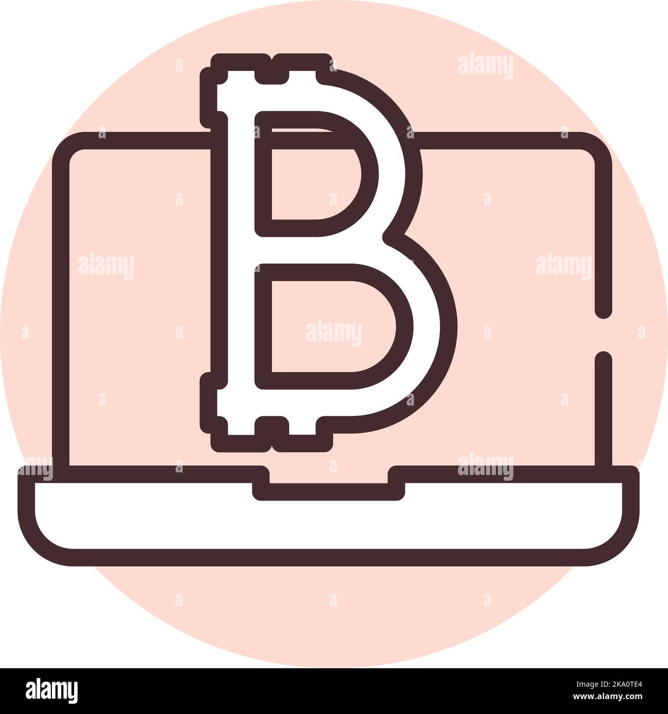 Blockchain Web, Illustration oder Icon, Vektor auf weißem Hintergrund. Stock Vektor