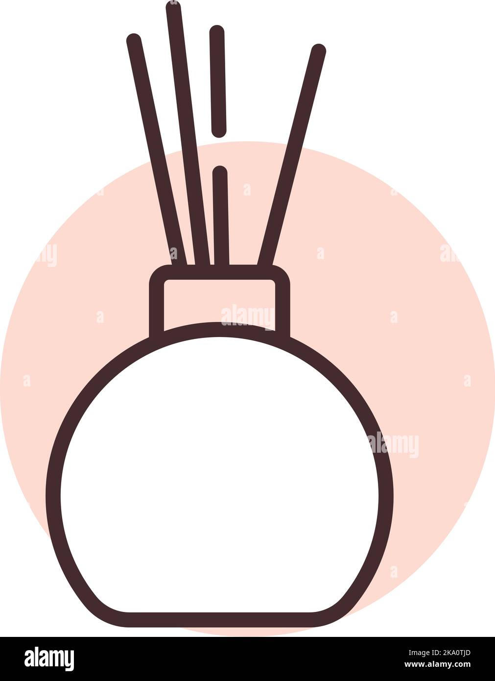 Schönheitsaroma, Illustration oder Symbol, Vektor auf weißem Hintergrund. Stock Vektor