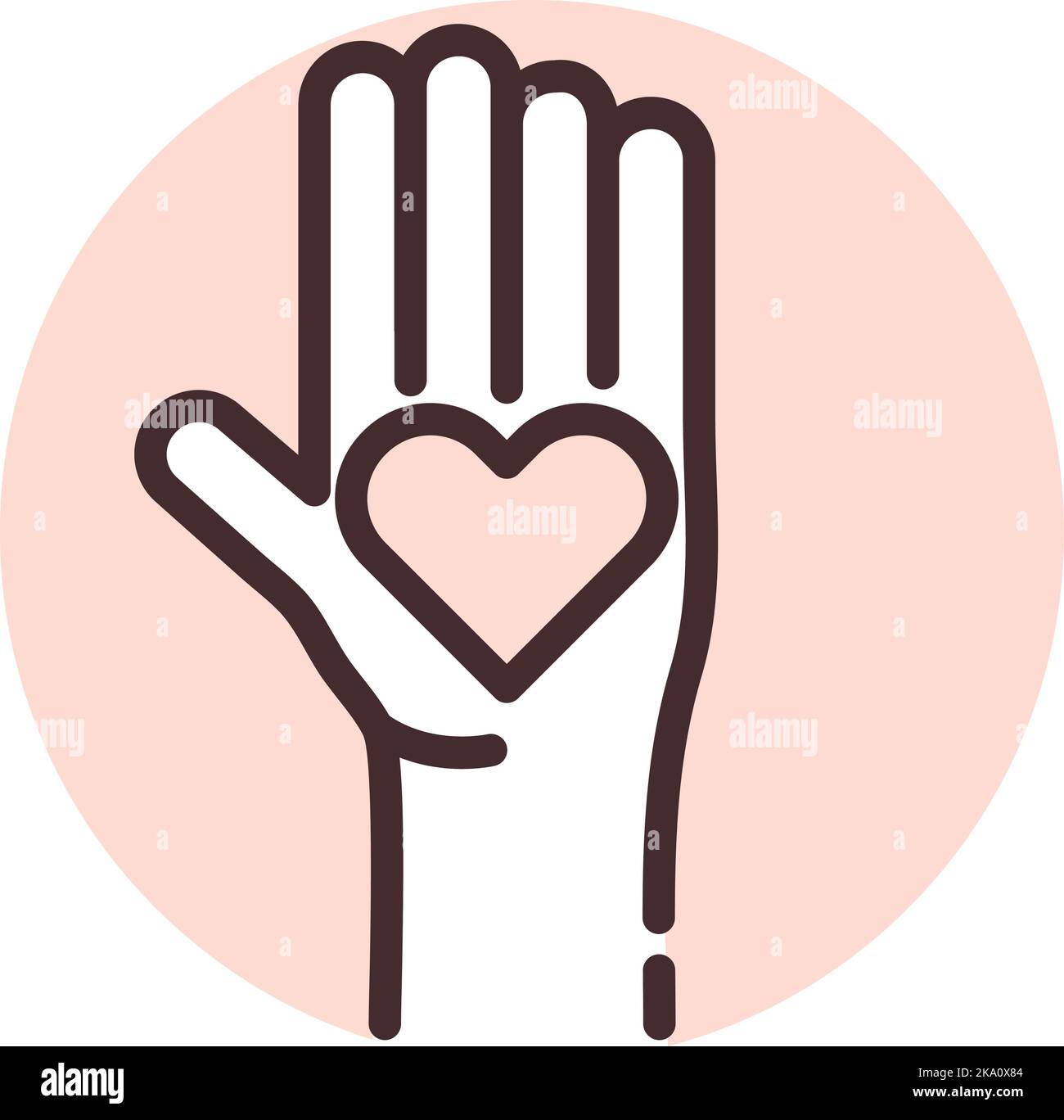 Wohltätigkeitshelfer, Illustration oder Symbol, Vektor auf weißem Hintergrund. Stock Vektor