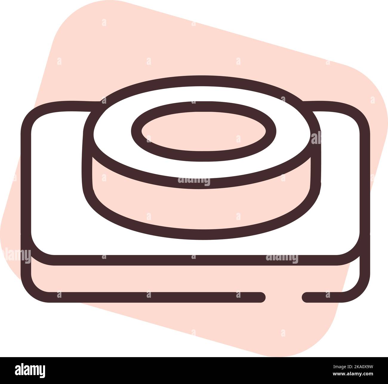 Reinigungsseife, Illustration oder Symbol, Vektor auf weißem Hintergrund. Stock Vektor