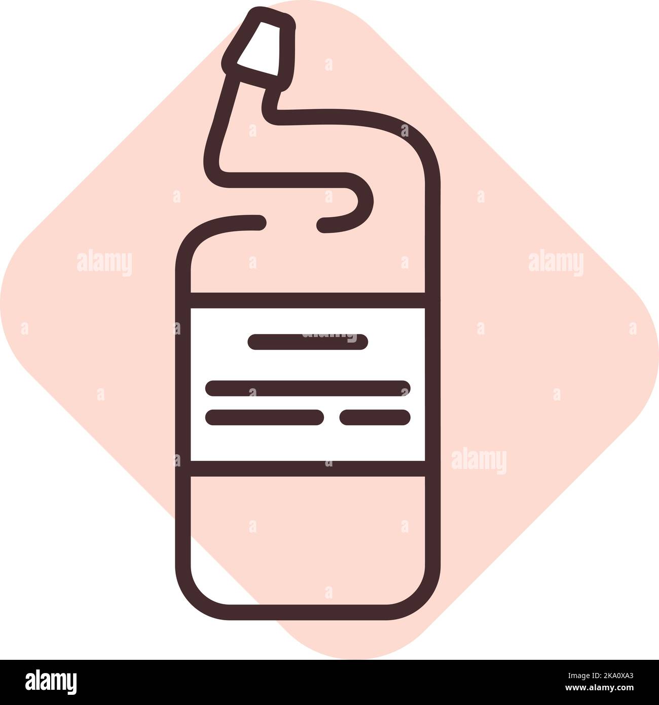 Reinigung WC-Gel, Illustration oder Symbol, Vektor auf weißem Hintergrund. Stock Vektor