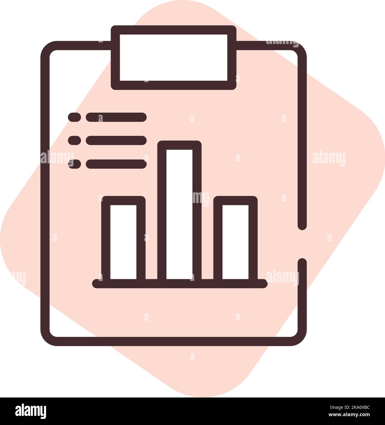 Diagrammprojekt, Illustration oder Symbol, Vektor auf weißem Hintergrund. Stock Vektor