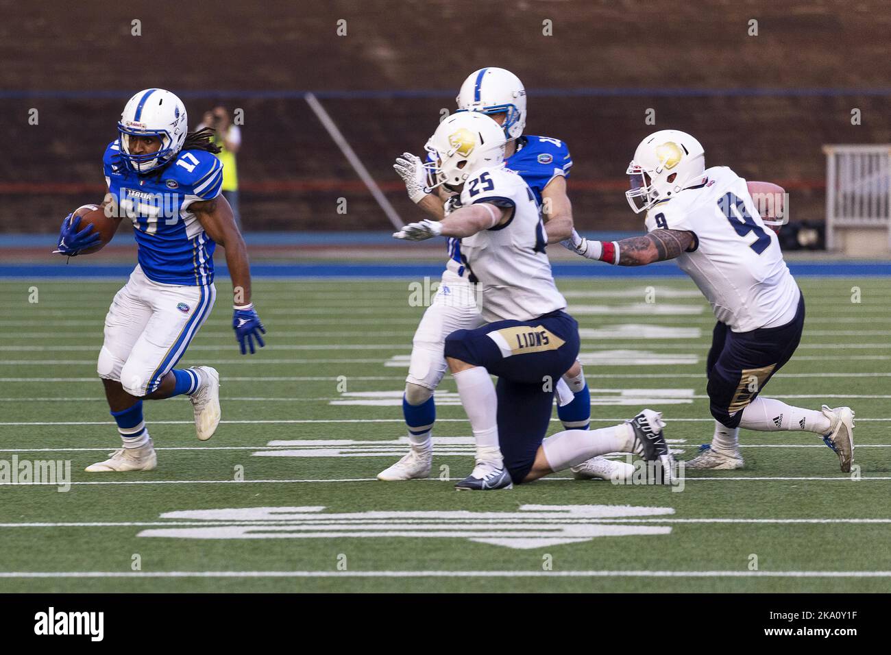 Velodromo Vigorelli, Mailand, Italien, 30. Oktober 2022, Lauf von 17 SECK Tamsir 11,04,1996 WR/RS 175 80 N.Y. Löwen während der Europameisterschaft 2023 Qualifiers - Italien vs. England - Fußball Stockfoto