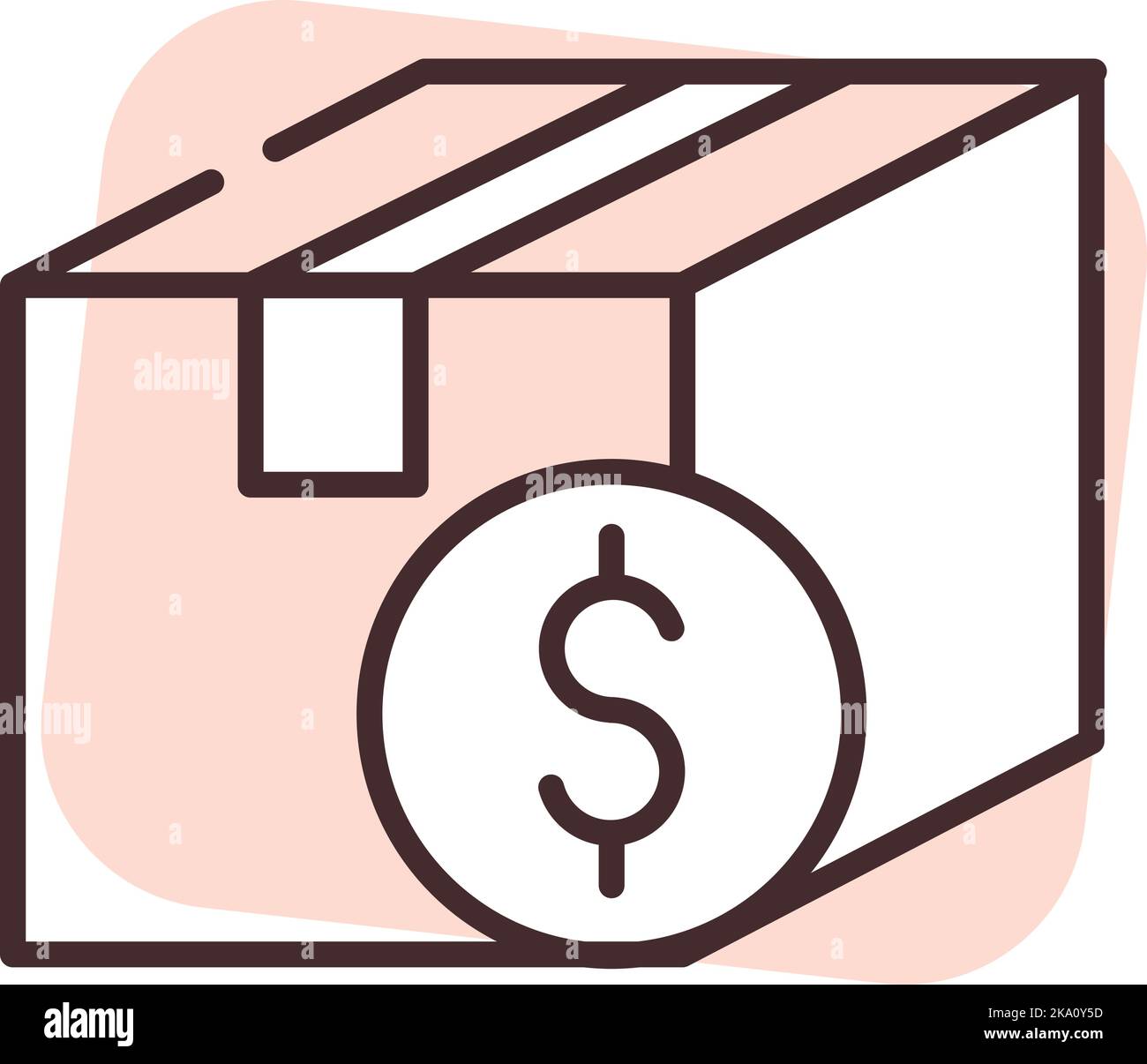 Lieferpreis, Illustration oder Symbol, Vektor auf weißem Hintergrund. Stock Vektor