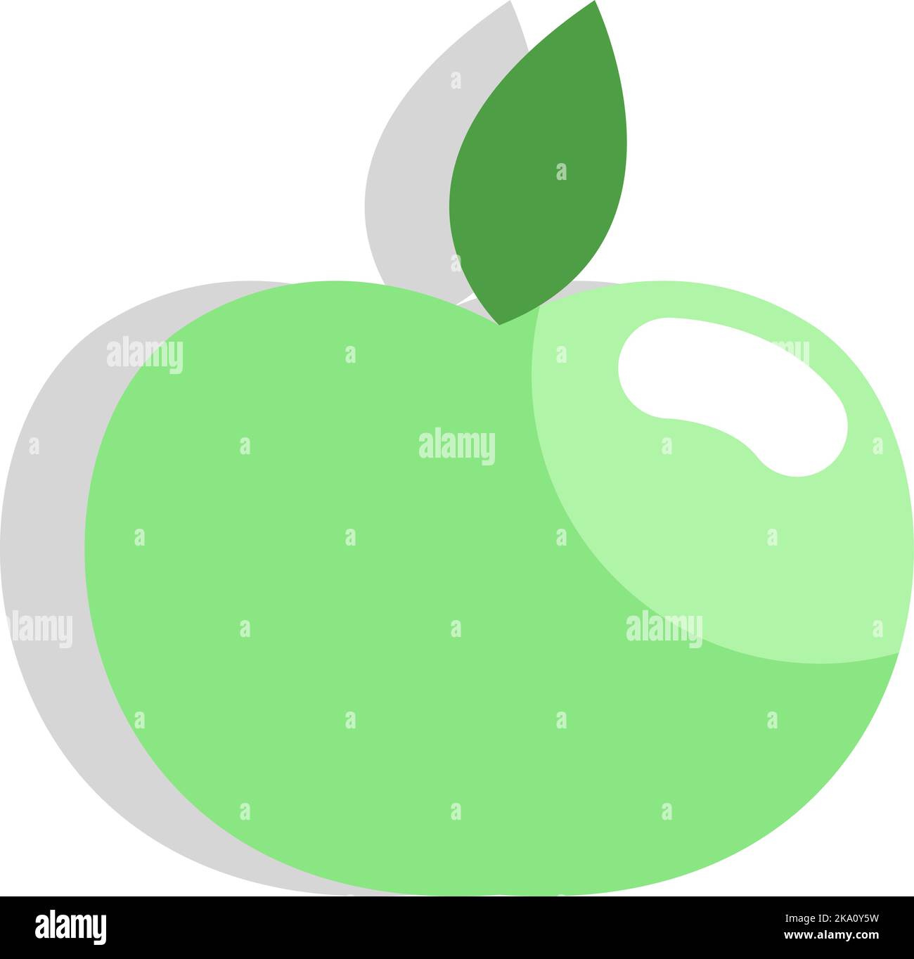 Ökologie Apfel, Illustration oder Symbol, Vektor auf weißem Hintergrund. Stock Vektor