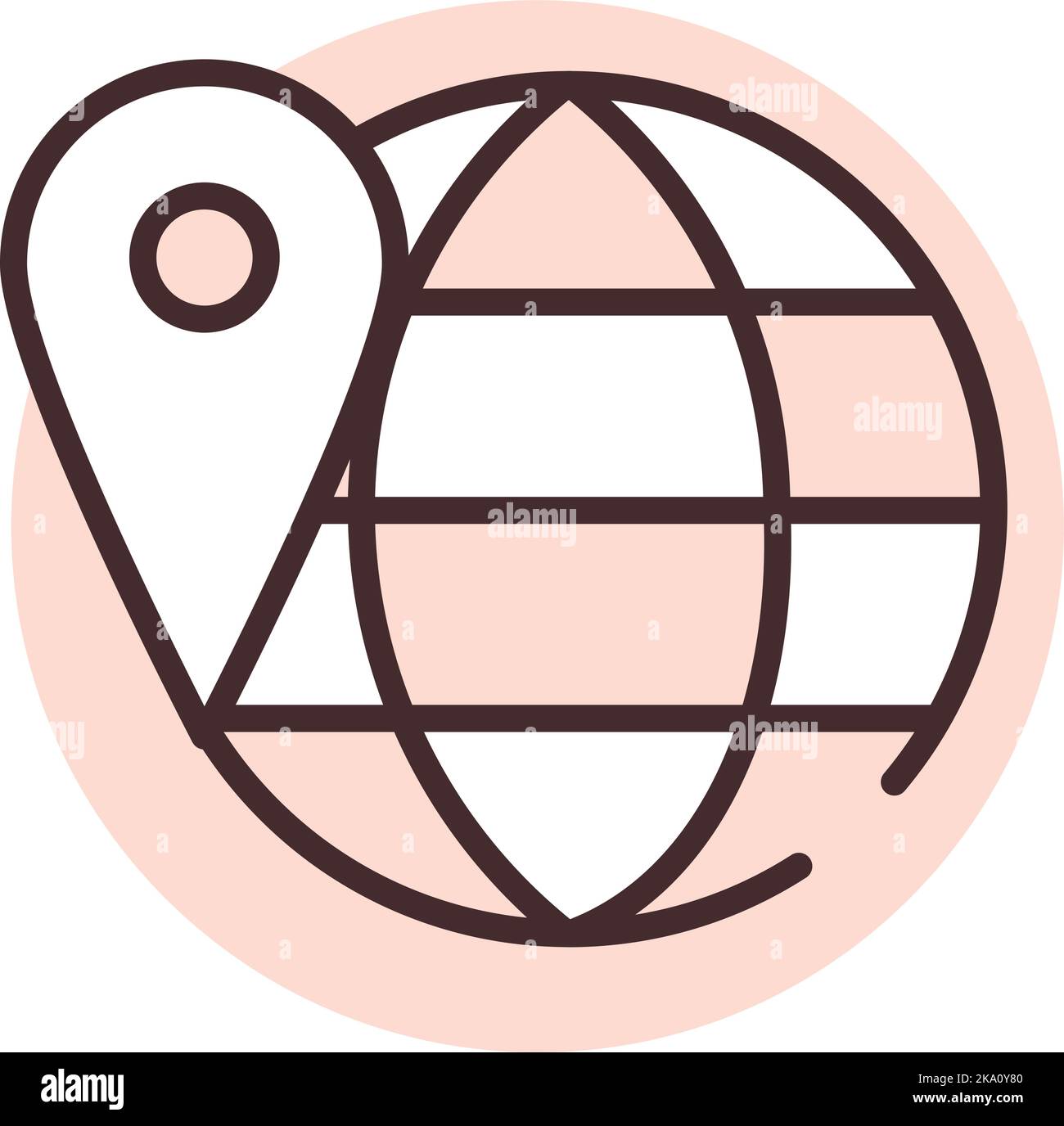 Lieferort, Illustration oder Symbol, Vektor auf weißem Hintergrund. Stock Vektor