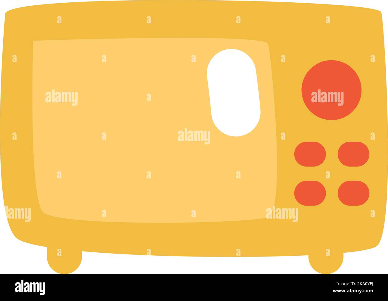 Kochen Mikrowelle, Illustration oder Symbol, Vektor auf weißem Hintergrund. Stock Vektor