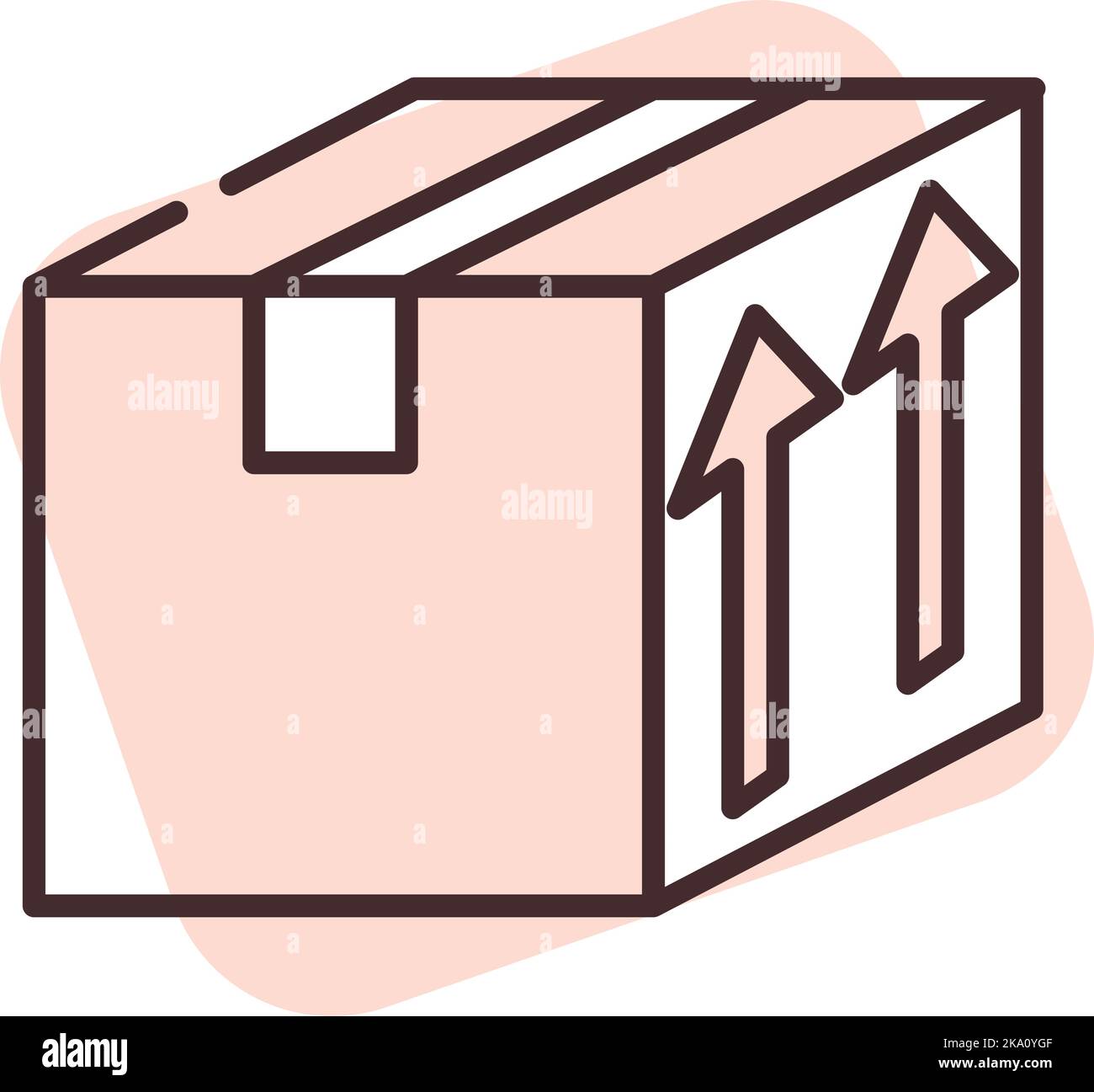 Lieferparkel, Illustration oder Symbol, Vektor auf weißem Hintergrund. Stock Vektor