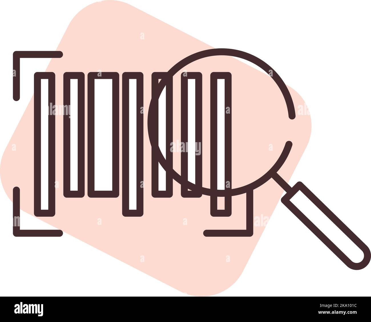 Barcode, Illustration oder Symbol, Vektor auf weißem Hintergrund. Stock Vektor