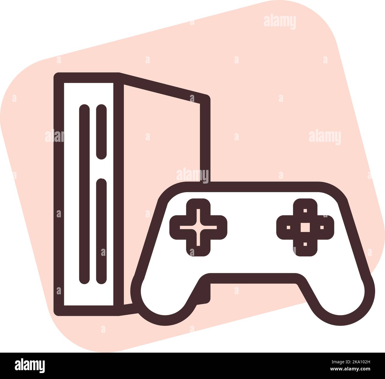 Elektronik-Spielkonsole, Illustration oder Symbol, Vektor auf weißem Hintergrund. Stock Vektor