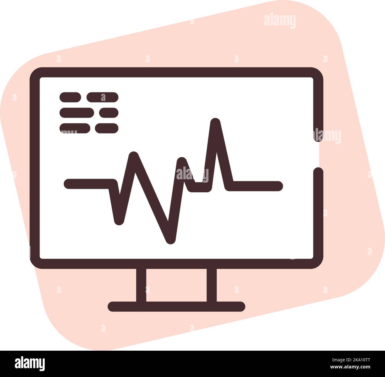 Gesundheit Herzschlag, Illustration oder Symbol, Vektor auf weißem Hintergrund. Stock Vektor