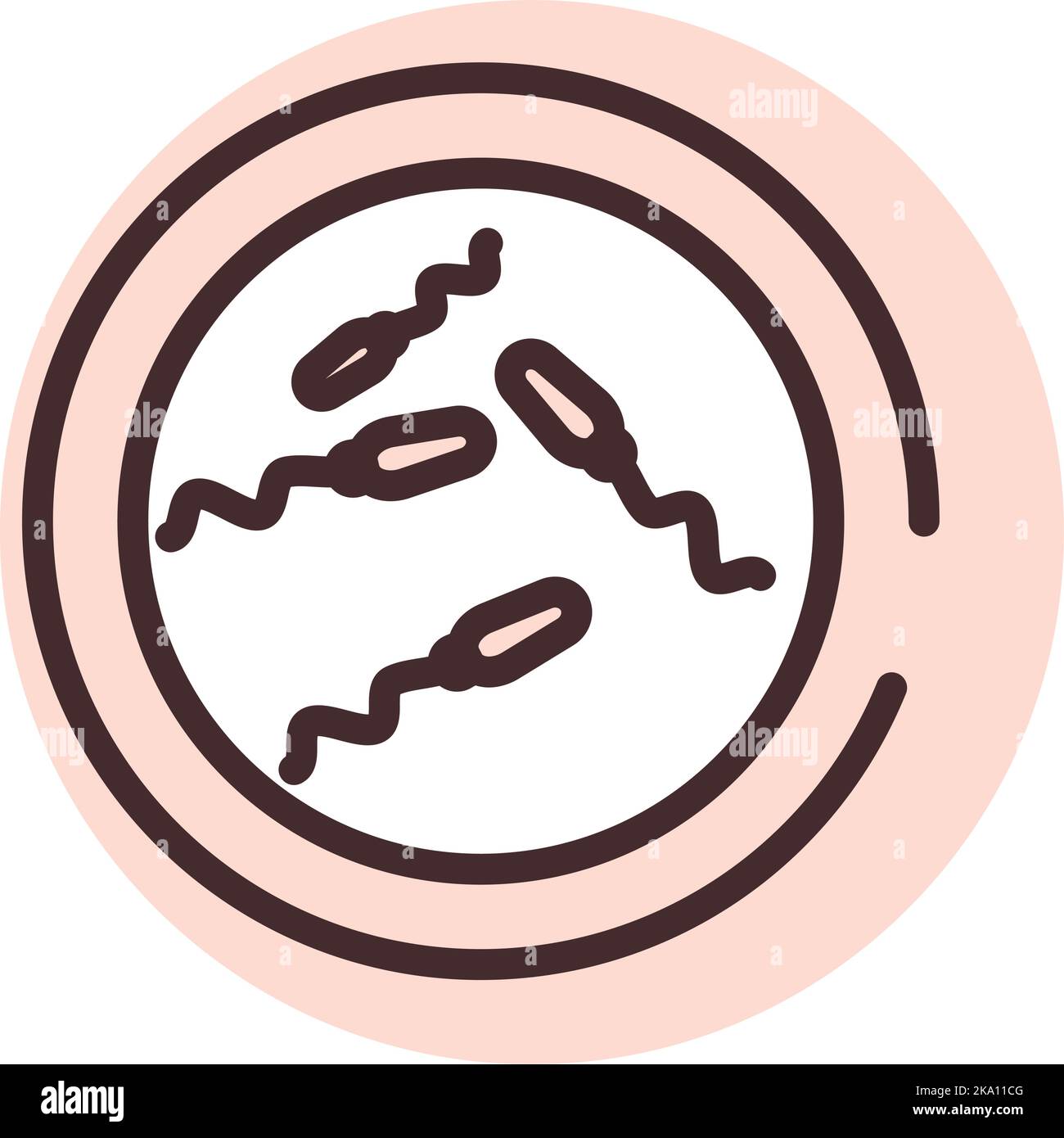 Gesundheit Spermograma, Illustration oder Symbol, Vektor auf weißem Hintergrund. Stock Vektor