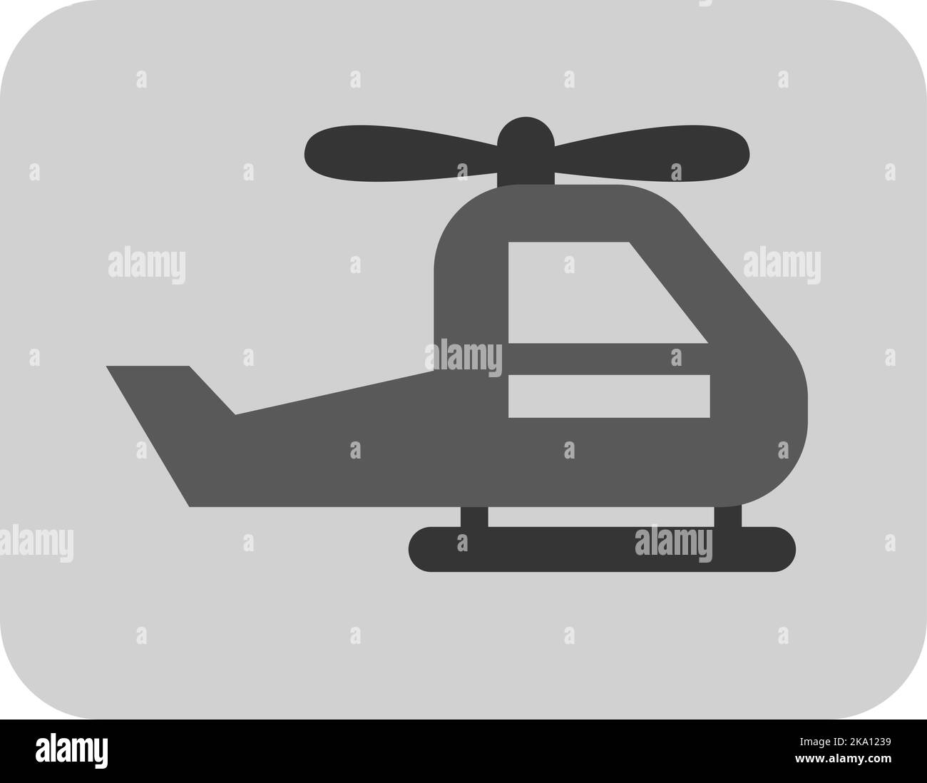 Industriehubschrauber, Illustration oder Symbol, Vektor auf weißem Hintergrund. Stock Vektor