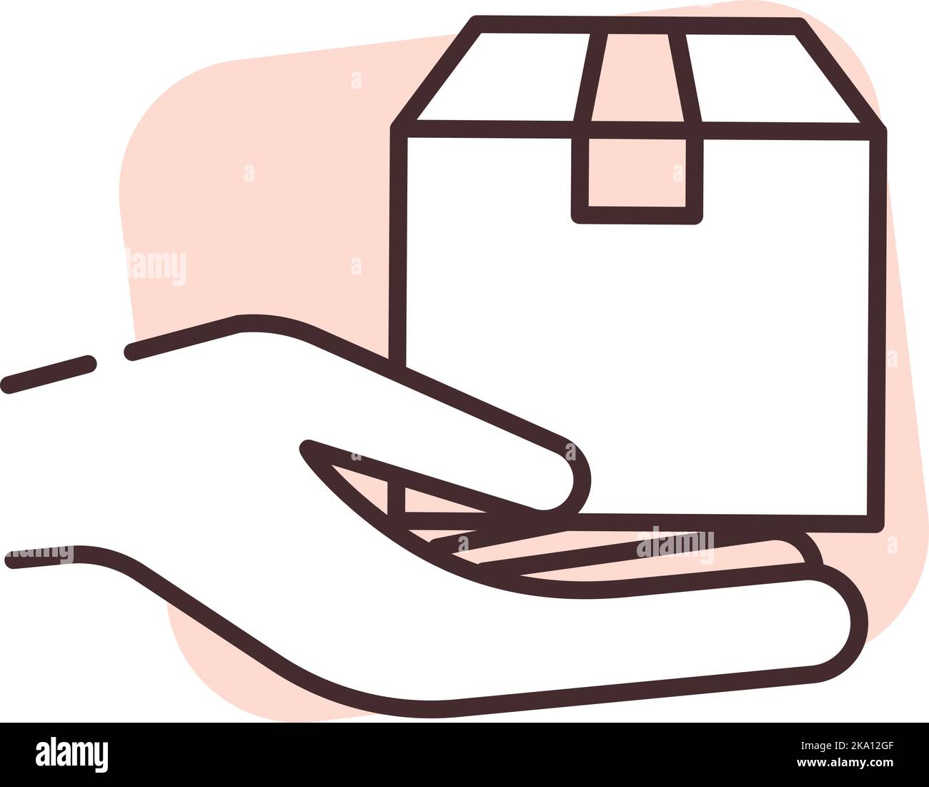 Online-Versandangebot, Illustration oder Icon, Vektor auf weißem Hintergrund. Stock Vektor