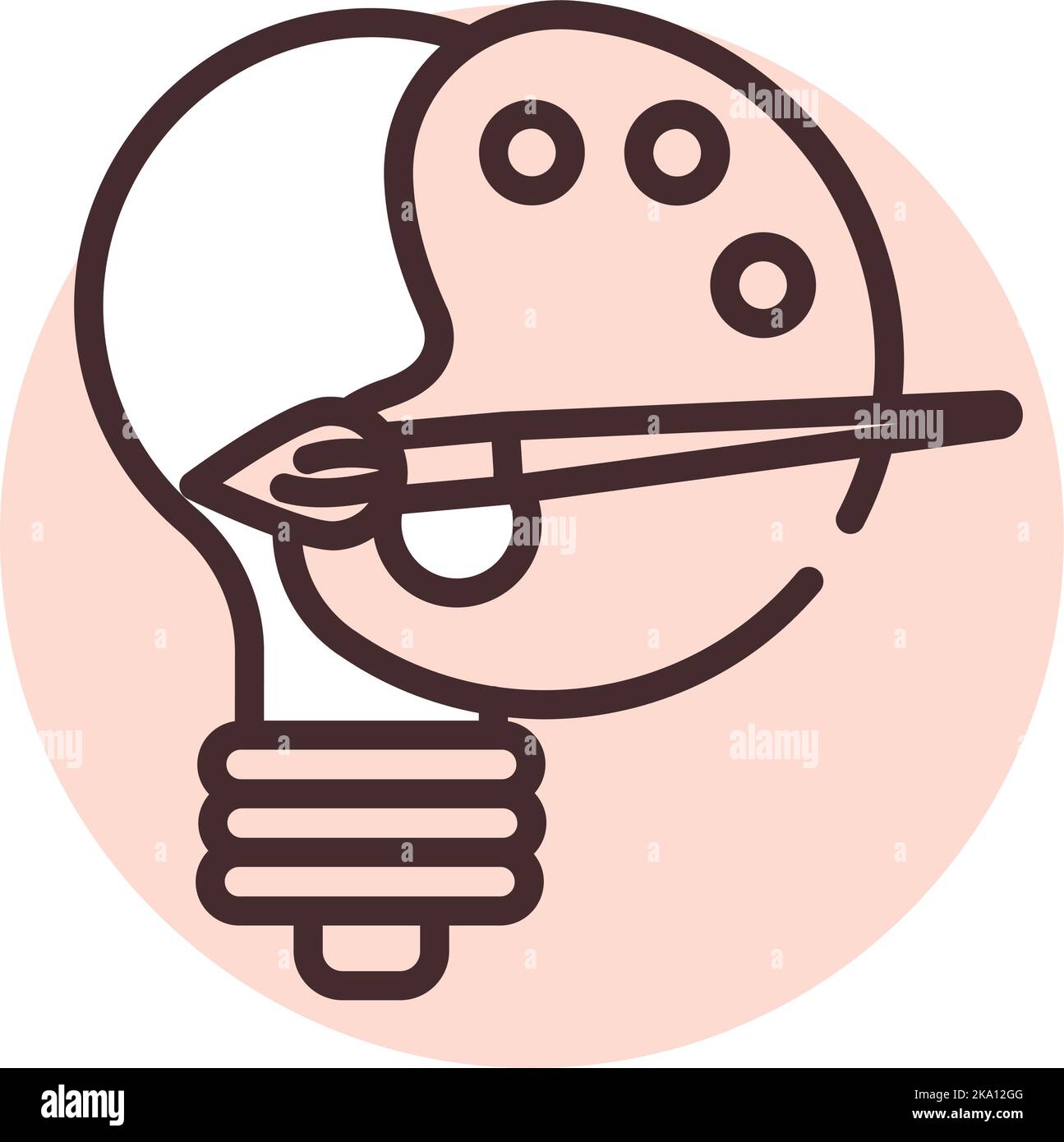 Menschen Kreativität, Illustration oder Symbol, Vektor auf weißem Hintergrund. Stock Vektor