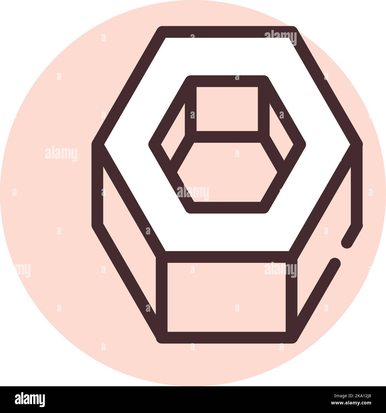 Fertigen Sie Bolzen, Illustration oder Symbol, Vektor auf weißem Hintergrund. Stock Vektor