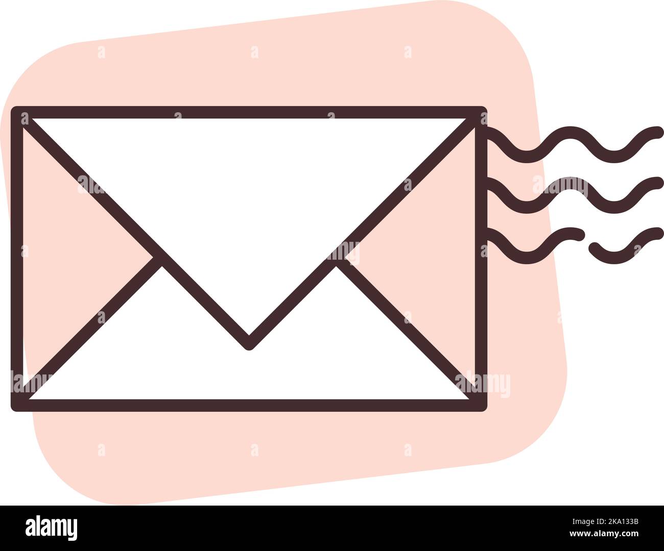 Online-Versandbrief, Illustration oder Symbol, Vektor auf weißem Hintergrund. Stock Vektor