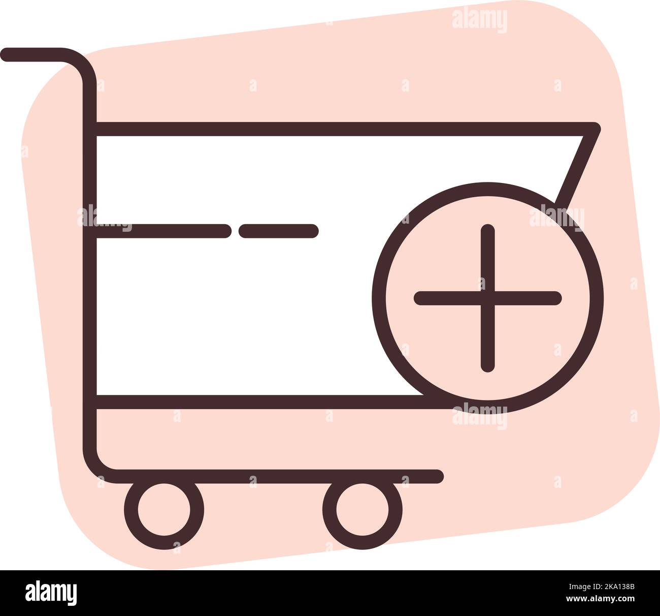 Online-Versandwagen, Illustration oder Symbol, Vektor auf weißem Hintergrund. Stock Vektor