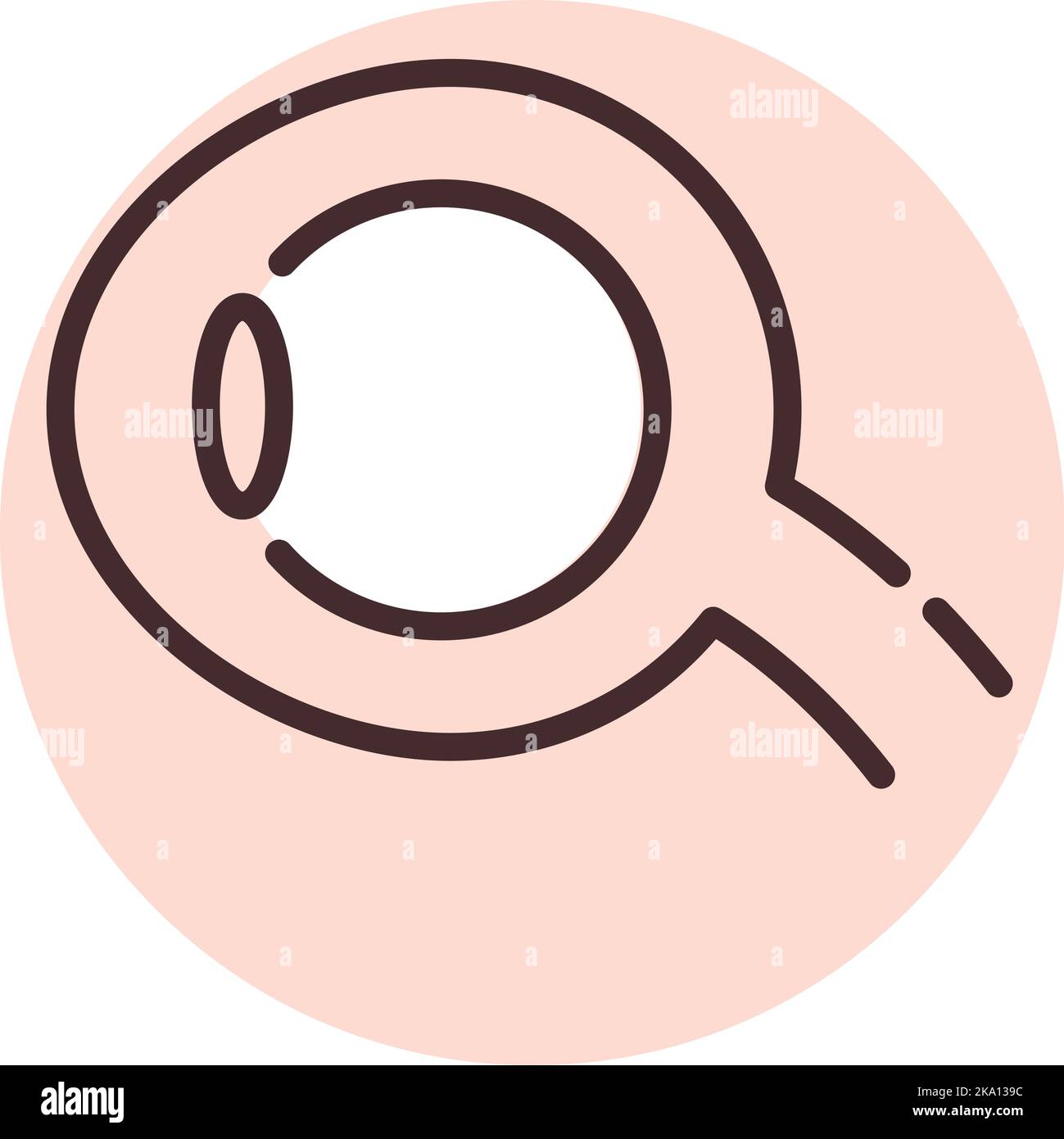 Prothese Auge, Illustration oder Symbol, Vektor auf weißem Hintergrund. Stock Vektor