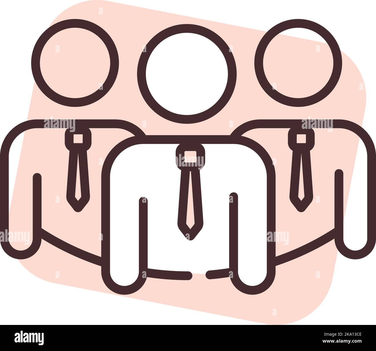 Menschen Business Team Building, Illustration oder Symbol, Vektor auf weißem Hintergrund. Stock Vektor