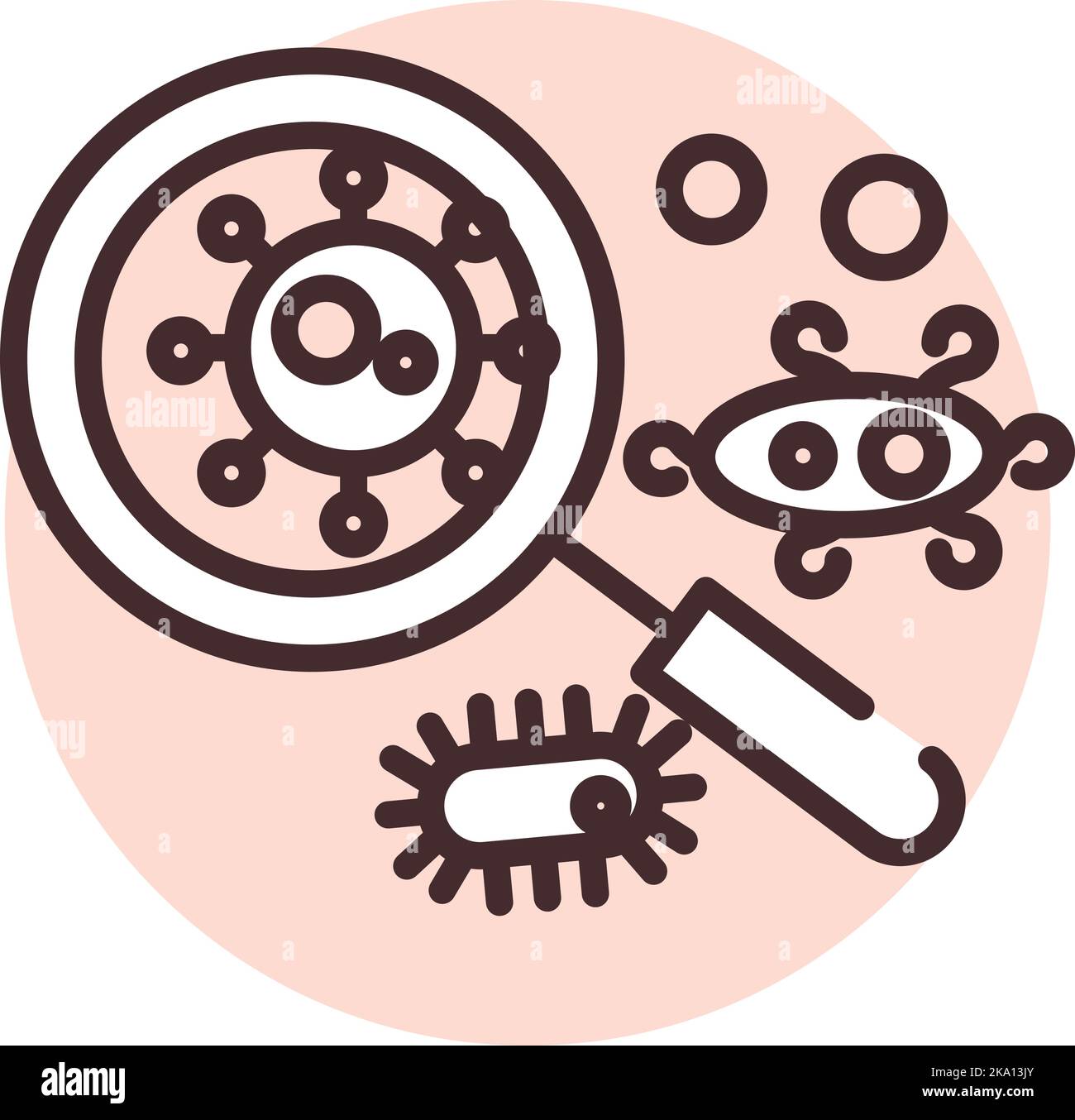 Reinigungs-Desinfektion, Illustration oder Symbol, Vektor auf weißem Hintergrund. Stock Vektor