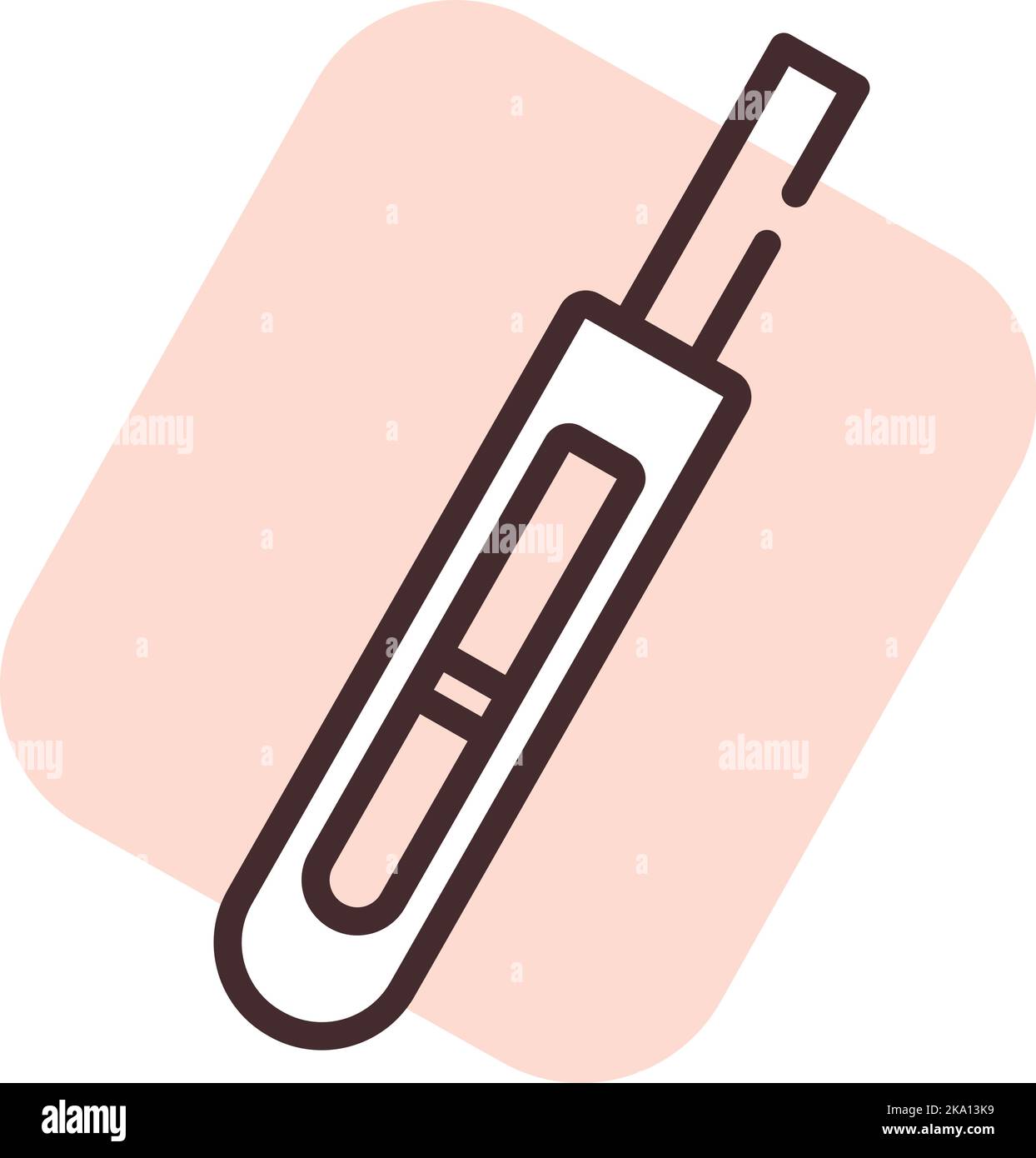 Schwangerschaftstest, Illustration oder Symbol, Vektor auf weißem Hintergrund. Stock Vektor
