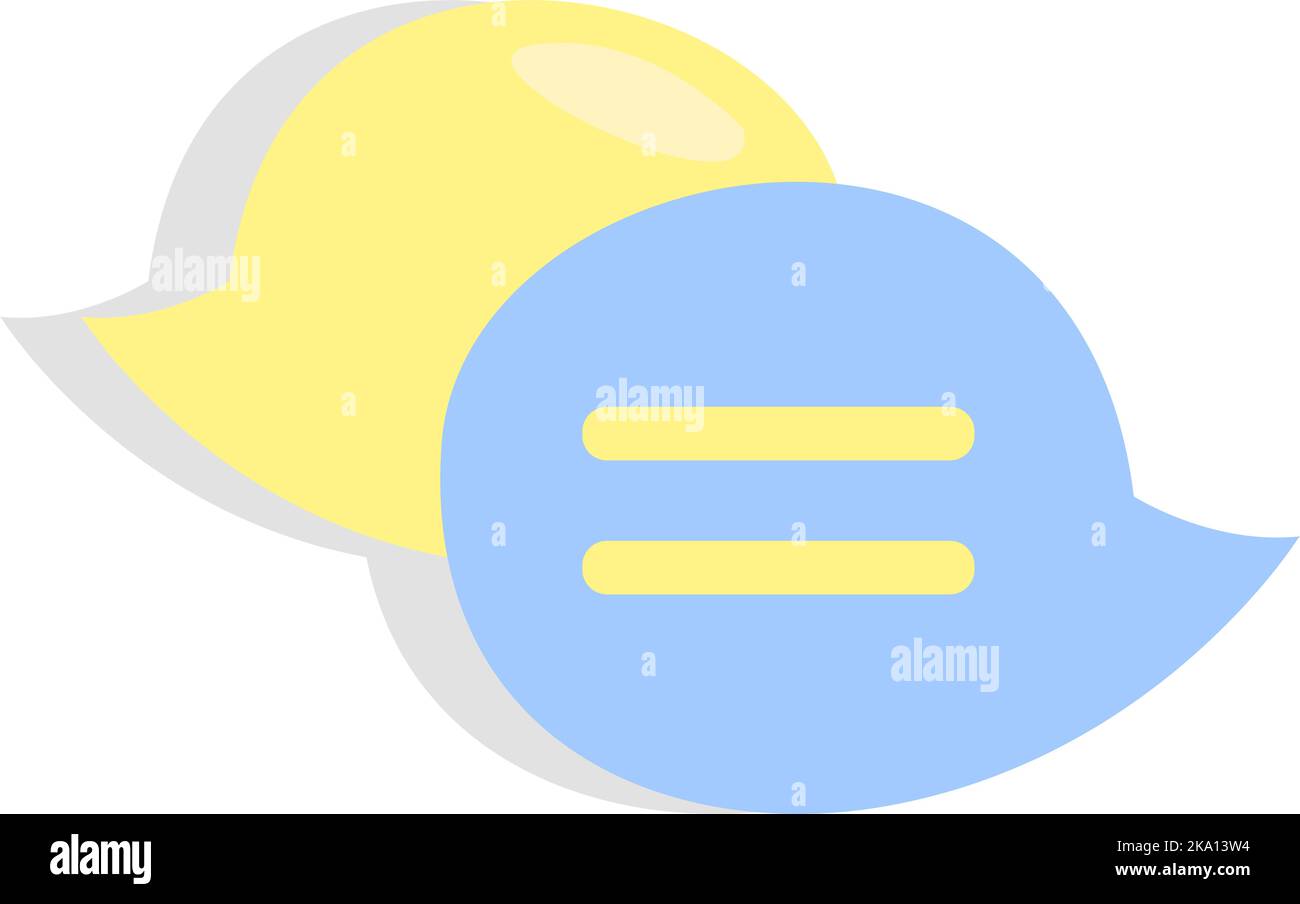 Schulchat, Illustration oder Symbol, Vektor auf weißem Hintergrund. Stock Vektor