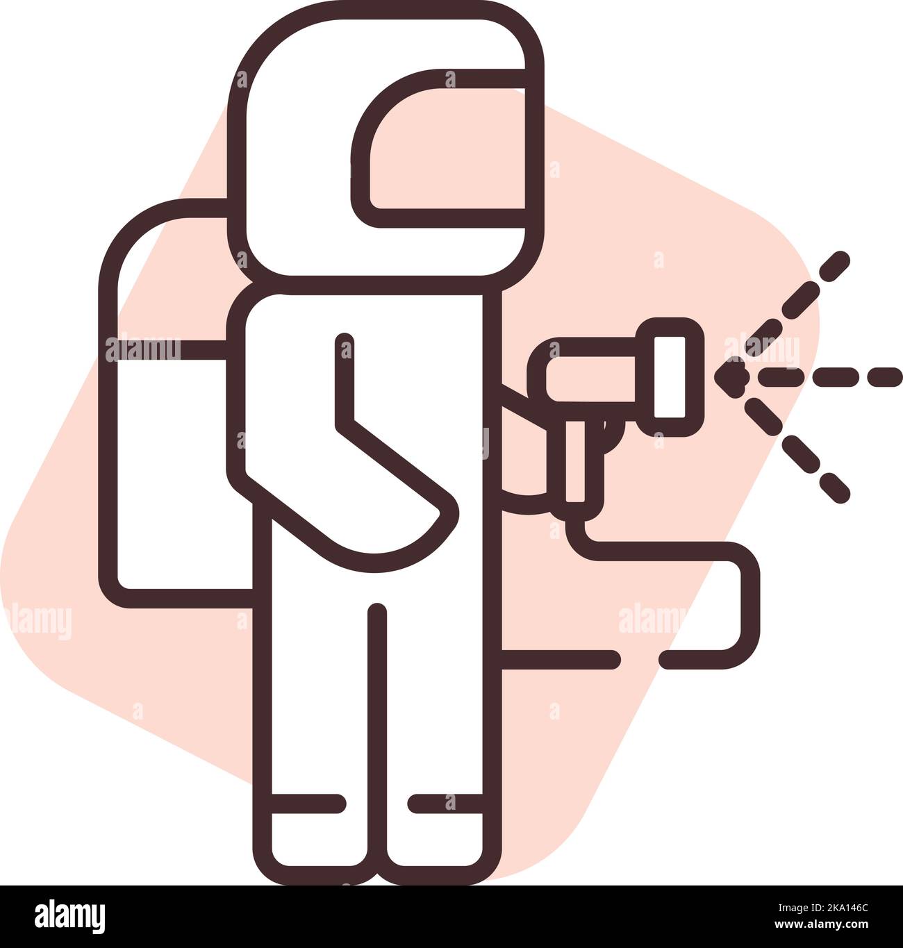 Reinigungs-Desinfektion, Illustration oder Symbol, Vektor auf weißem Hintergrund. Stock Vektor