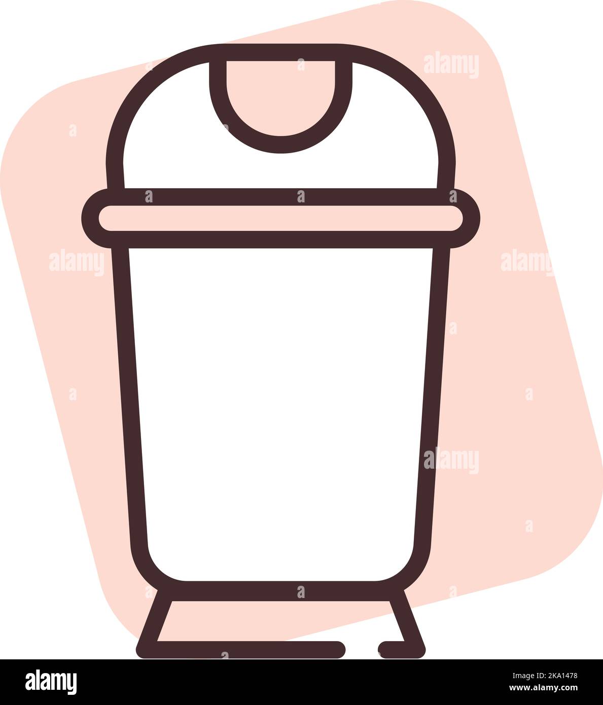 Abfalleimer, Illustration oder Symbol, Vektor auf weißem Hintergrund. Stock Vektor