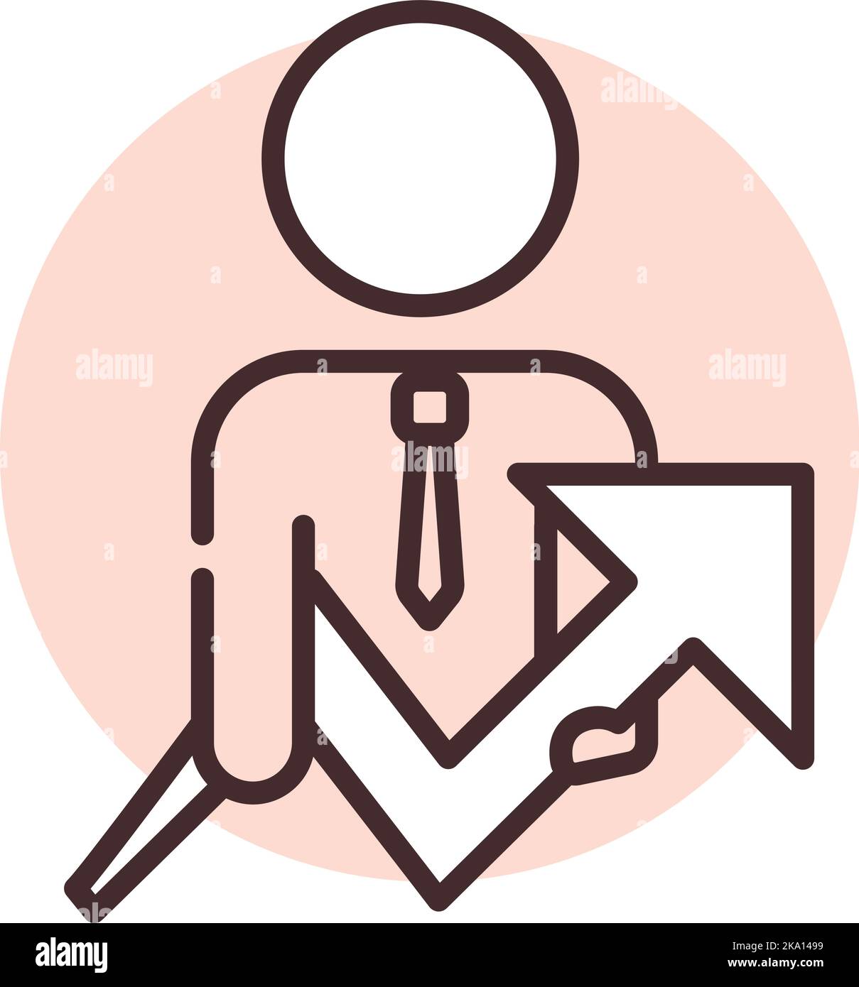 Teamarbeit Wachstum, Illustration oder Symbol, Vektor auf weißem Hintergrund. Stock Vektor