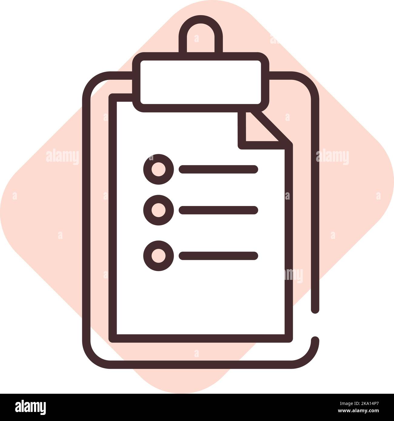 Shimpment Checkliste, Illustration oder Symbol, Vektor auf weißem Hintergrund. Stock Vektor