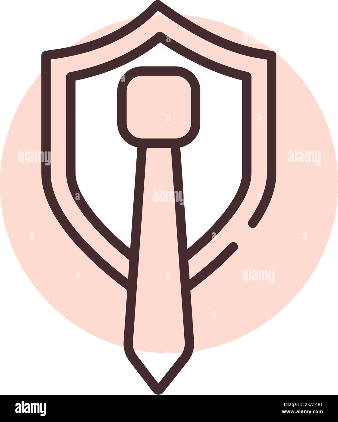 Teamarbeit Sicherheit, Illustration oder Symbol, Vektor auf weißem Hintergrund. Stock Vektor