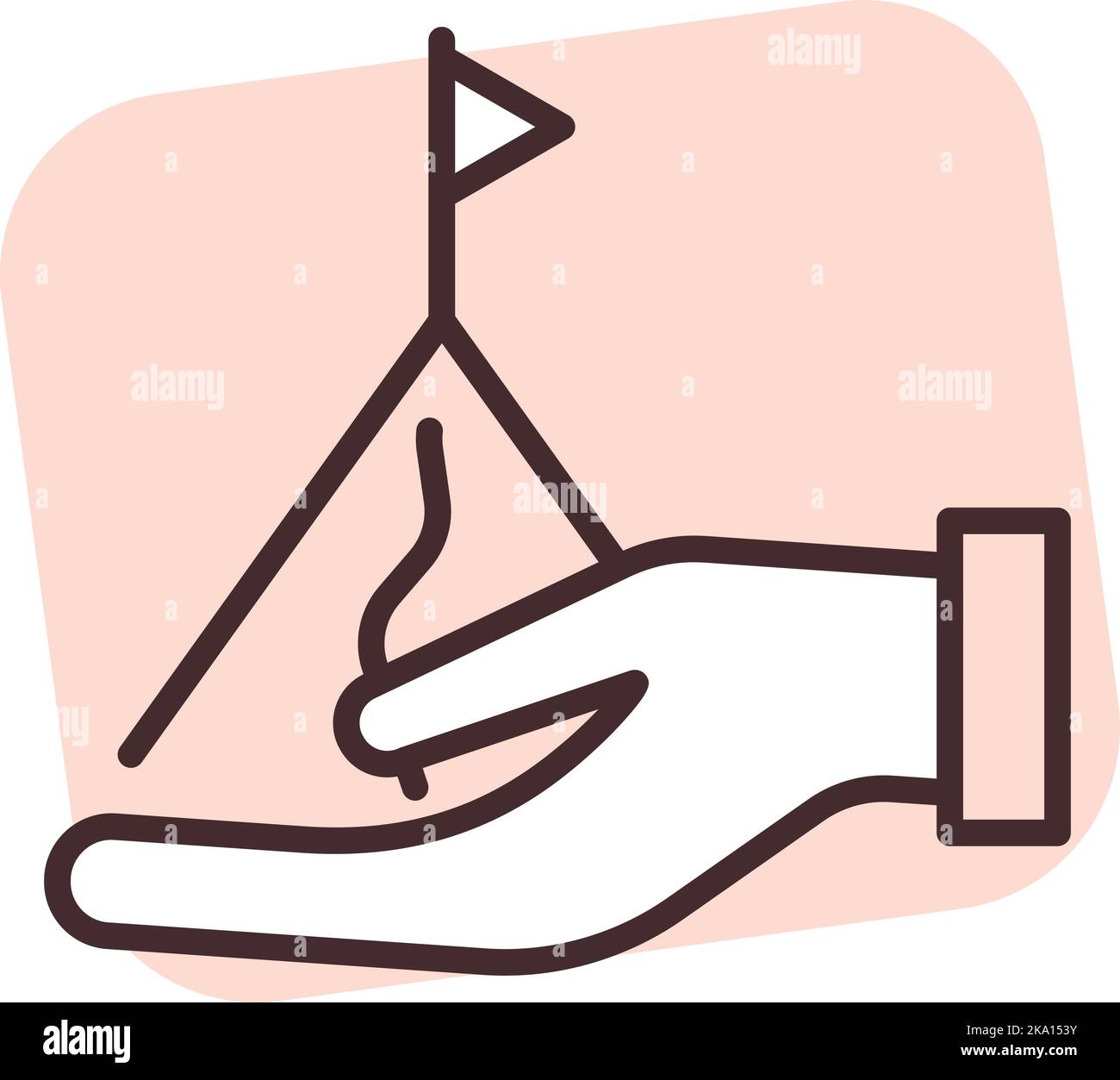 Teamarbeit Wachstum, Illustration oder Symbol, Vektor auf weißem Hintergrund. Stock Vektor